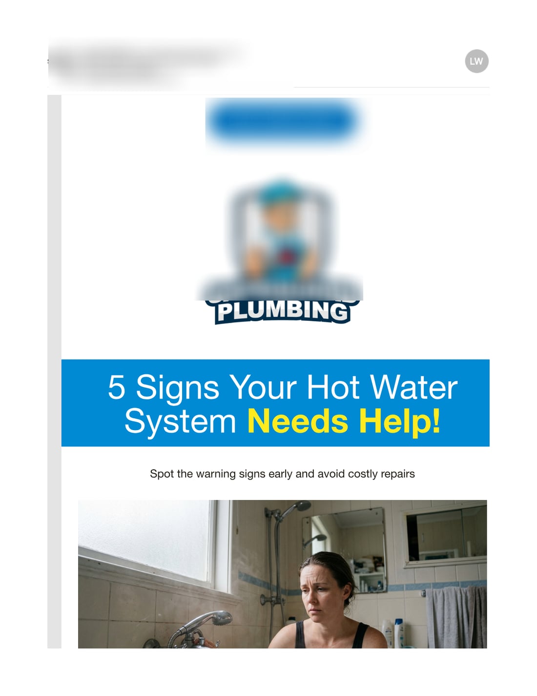 Winter Hot Water Email